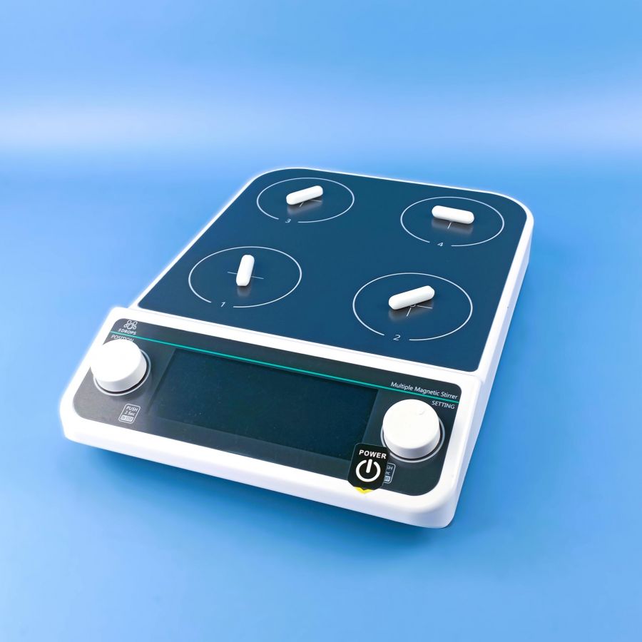 4-х местная магнитная мешалка без нагрева c ЖК-дисплеем Labdevices-MMS-4PRO на 500 мл