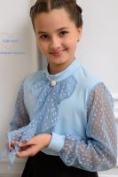 Блузка Олимпия длинный рукав [голубой]