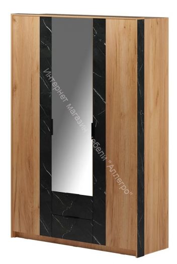 Шкаф 3-х дверный Ольга 4 Дуб золотистый/Креатель