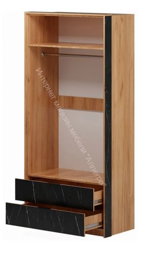 Шкаф 2-х дверный Ольга 4 Дуб золотистый/Креатель