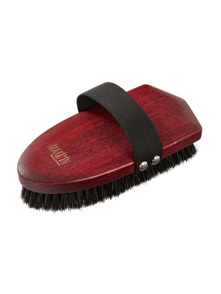 Щетка для тела, конский волос на деревянной лакированной основе/ MAXIPIN