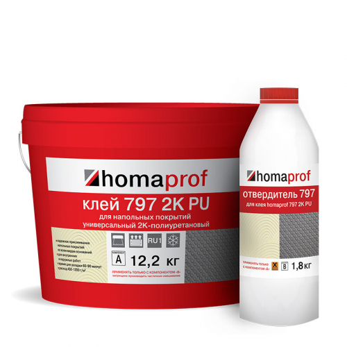 Клей Homaprof 797 2K PU универсальный, 14 кг