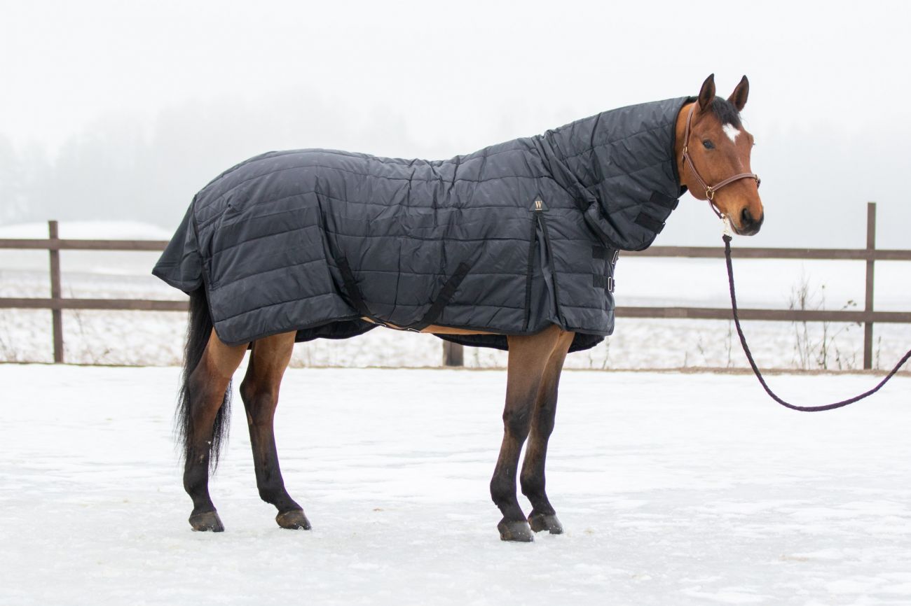 Денниковая попона с полной шеей " LARAMI", 420 ДЕН, наполнитель 200 гр, нейлоновая подкладка.