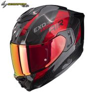 Шлем Scorpion Exo-1500 Carbon Air Platted, красный
