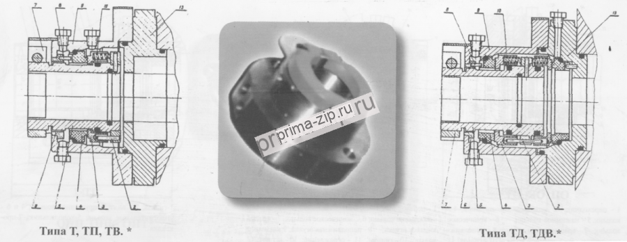 Двойное торцевое уплотнение ТДВ 10