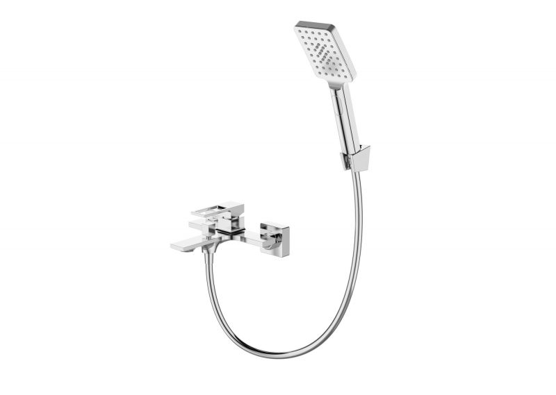 Смеситель для ванны и душа с ручным душем BelBagno LUC-VASM-CRM