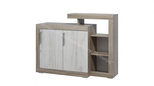 Комод "Ольга 19" Дуб крафт белый/Дуб крафт серый