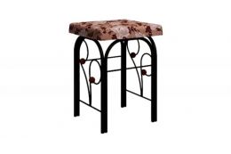 Банкетка с коваными элементами (ш350*г320*в484мм) ЧЁРНАЯ