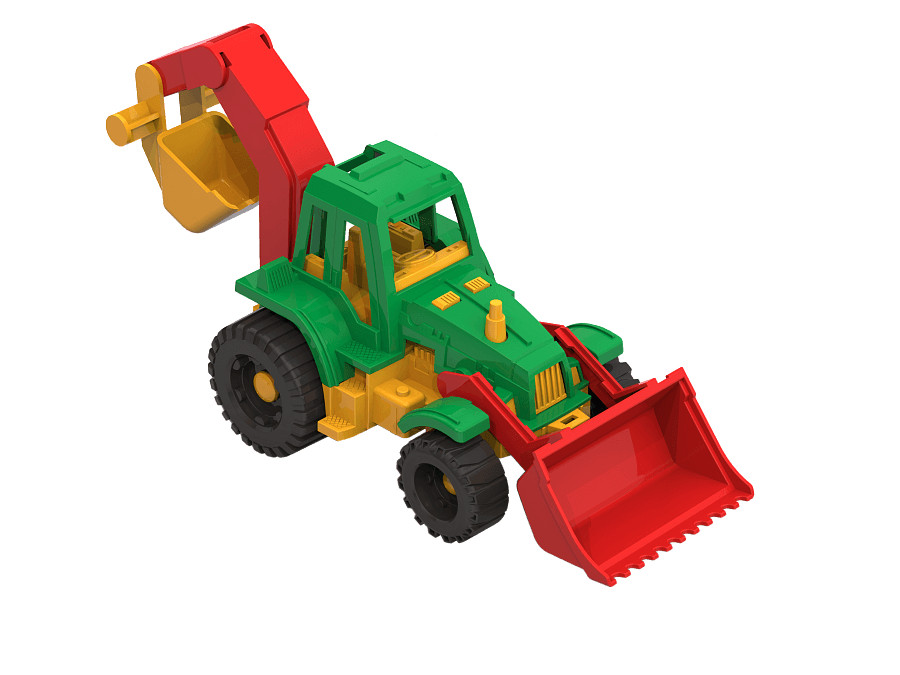 Трактор "Ижора" с грейдером и ковшом