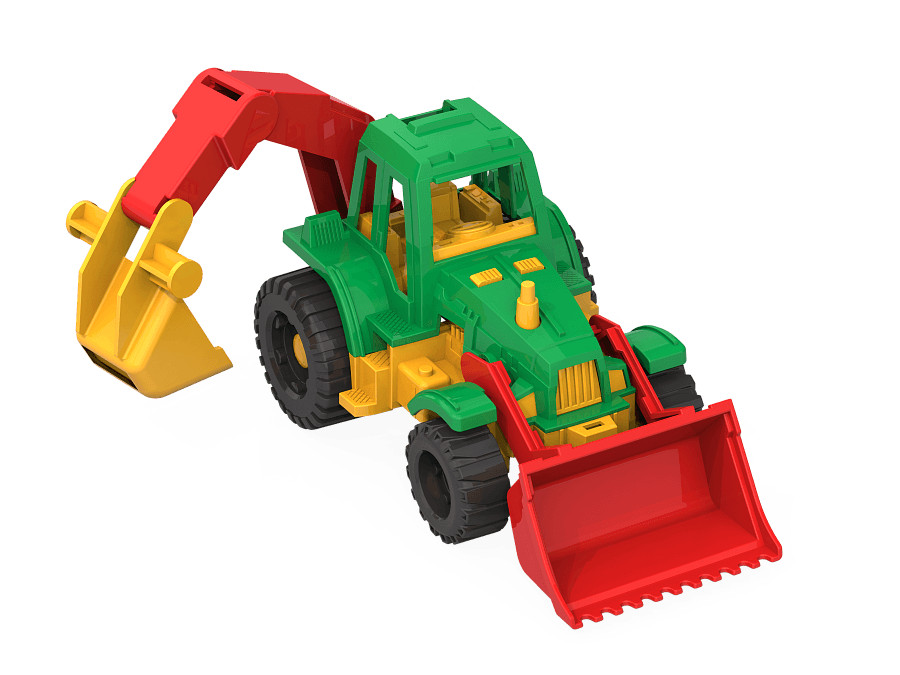 Трактор "Ижора" с грейдером и ковшом