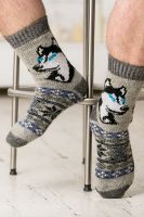 Носки шерстяные мужские Хаски [серый]