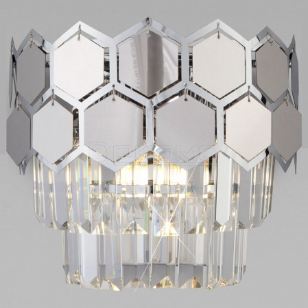 Накладной светильник Ariana 10124/2 хром/прозрачный хрусталь Strotskis (10113/2)