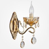 Бра Теодора 10037/1 золото/тонированные хрусталь Strotskis