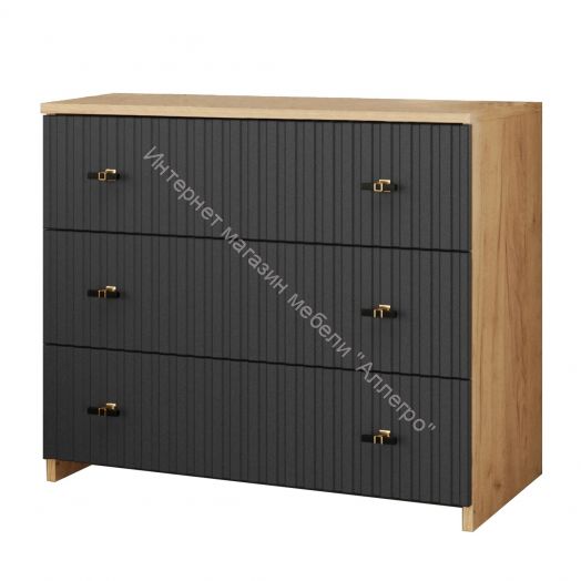Комод - 5 (Фант) Дуб золотистый/Графит