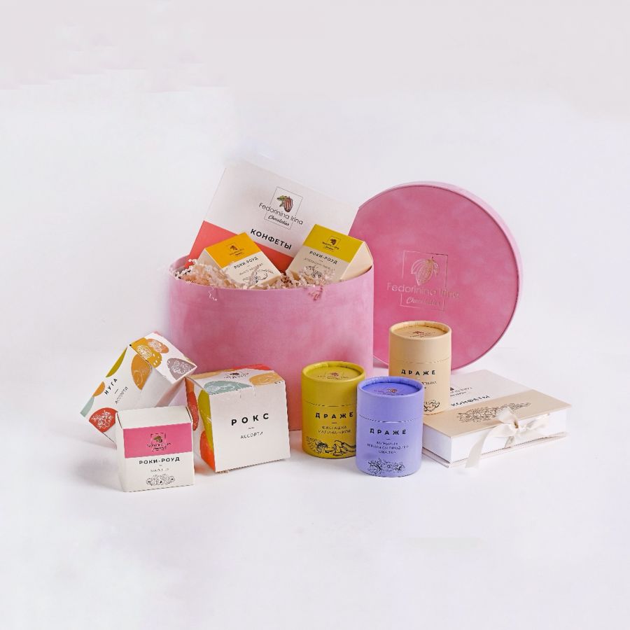 Набор большой в бархатной коробке (розовый)