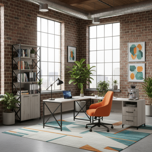 ЛОФТ-9 Шкаф для документов (660х370х1170 мм) Дуб Канадский / Белый