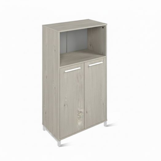 ЛОФТ-9 Шкаф для документов (660х370х1170 мм) Дуб Канадский / Белый