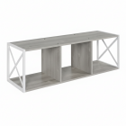 ЛОФТ-8 Полка навесная 3 секции (1200х370х383 мм) Дуб Канадский / Белый