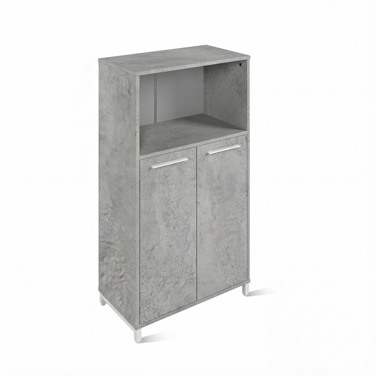 ЛОФТ-9 Шкаф для документов (660х370х1170 мм) Бетон / Белый