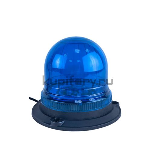 Проблесковый маяк колба синий 24 Ватт 8 режимов на магните в прикуриватель PM2201
