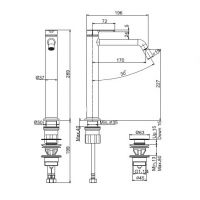 Смеситель для раковины Fima carlo frattini Snap F3111 излив 110мм схема 11
