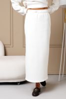 Юбка длинная макси с разрезом 388MLK [белый]