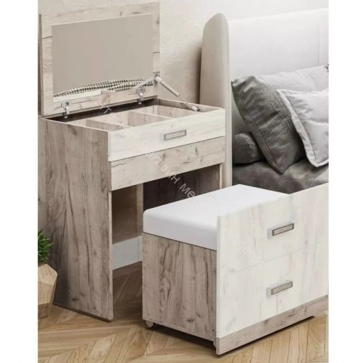 Стол туалетный №3 (Фант) Дуб крафт /Белый