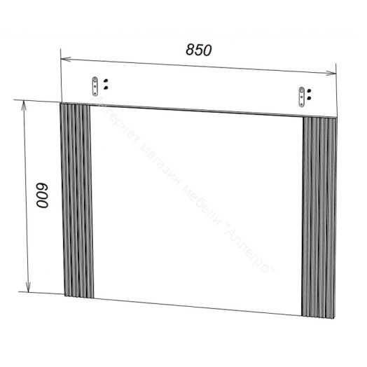 Зеркало Ольга 2 Дуб золотистый/Антрацит