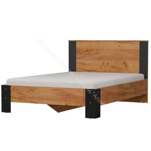 Кровать (1200*2000) Ольга 2 Дуб золотистый/Антрацит