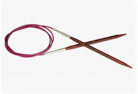 Спицы круговые кубические KnitPro Symfonie Cubics дерево, коричневый Разные размеры и длина лески