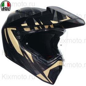 Шлем AGV AX-9 Carbon Steppa, чёрно-бежевый матовый