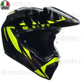 Шлем AGV AX-9 Carbon Steppa, чёрно-жёлтый