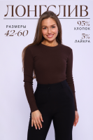 Лонгслив 42345 [темно-коричневый]