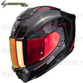 Шлем Scorpion Exo-1500 Carbon Air Mundi, черно-красный