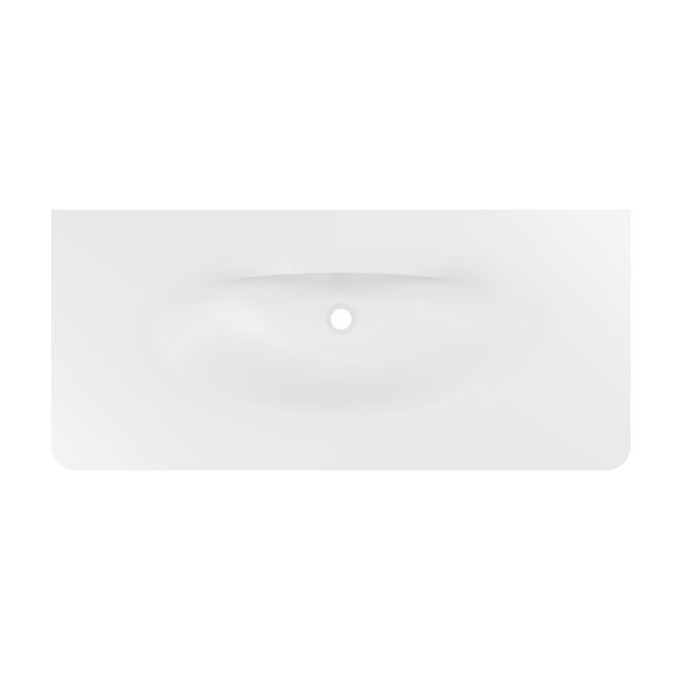 Раковина Vincea Caprise VCB-4CA120MW мебельная накладная из Corian 120х54 см ФОТО