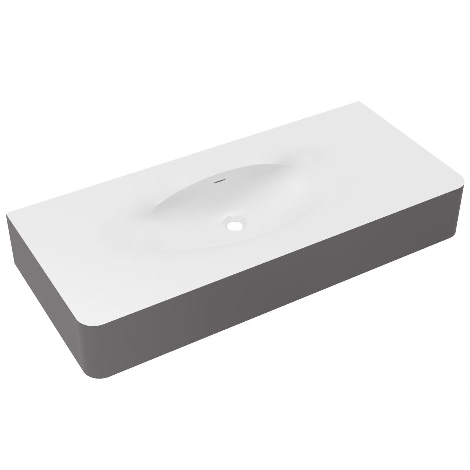 Раковина Vincea Caprise VCB-4CA120MW мебельная накладная из Corian 120х54 см ФОТО