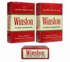 Сигареты - Winston (с акцизом 1996 год). Made in USA. Редкие. 90е годы. Оригинал verified
