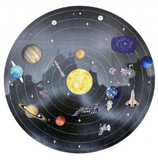 Учебное пособие "Солнечная система магнитная "Мирознайка" + 22 фигурки на магните + 2 плаката