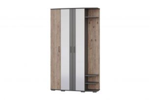 Прихожая ПАОЛА УНИ (ш1200*г375*в2020мм) Графит / Дуб Крафт Табачный