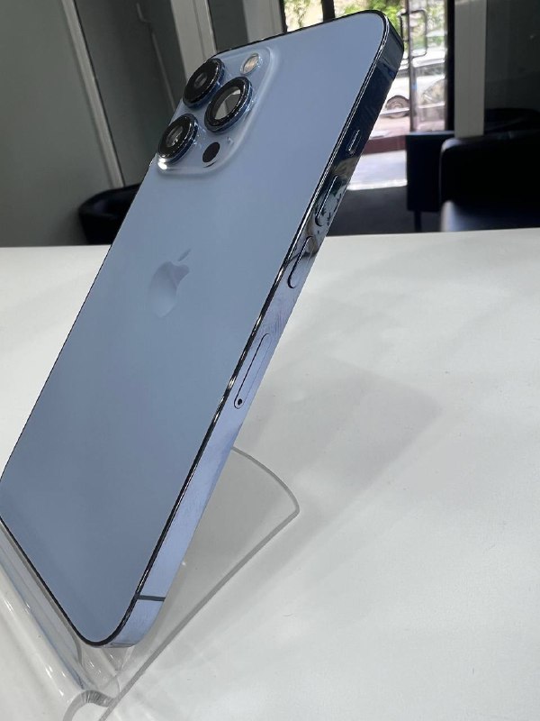 Apple iPhone корпус 13 pro сборе со шлейфами, стеклом камеры оригинал с разбора (снятый) царапины синий