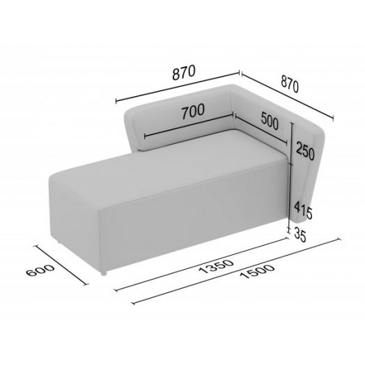 Диванная секция Джокер с одним подлокотником