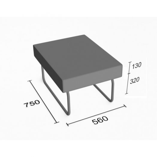 Пуф Слендер прямоугольный 560