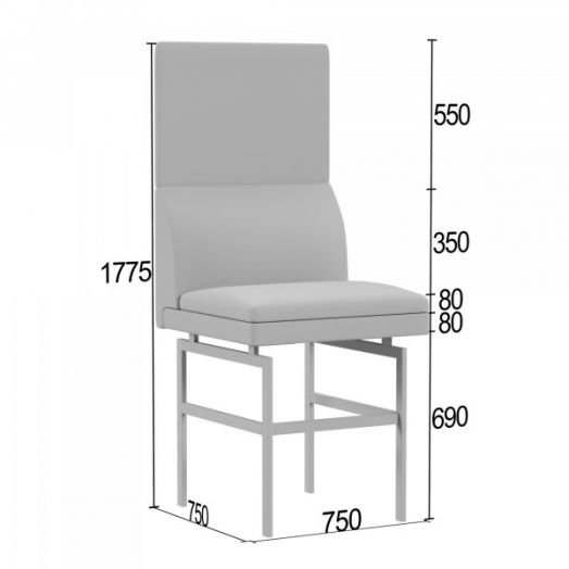 Кресельная секция барная Асмунг В без подлокотников