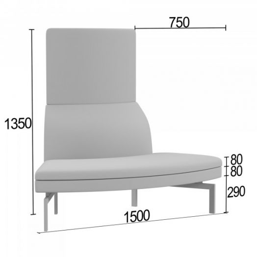 Выгнутая секция Асмунг В 60°