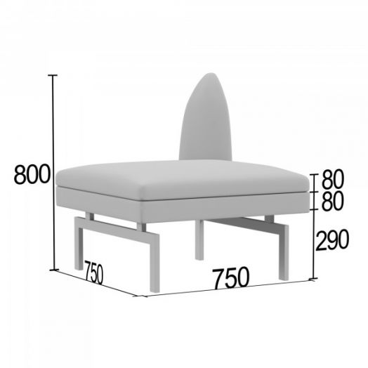 Выгнутая секция Асмунг А квадрат