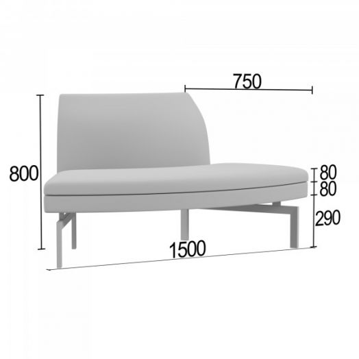 Выгнутая секция Асмунг А 60°