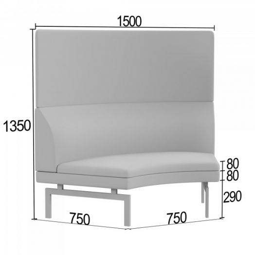 Вогнутая секция Асмунг В 60°