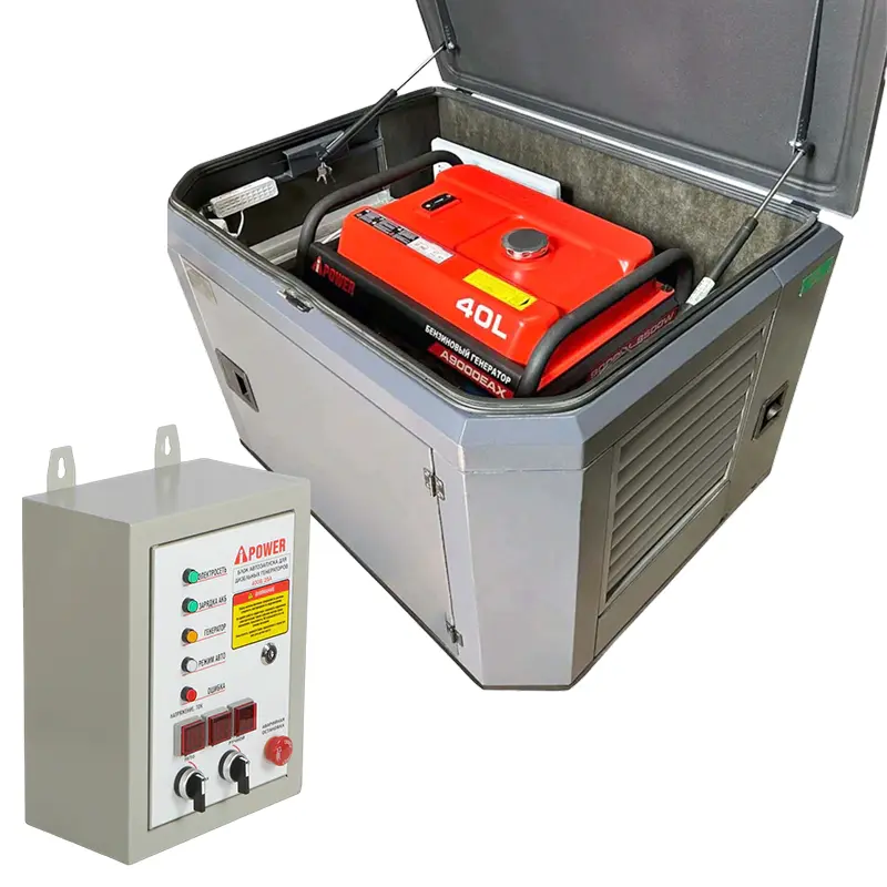 A-iPower A9000EAX бензиновый генератор в кожухе 1200 RAL 7024 с блоком АВР 400В/25А (8 pin) New УТ-11183965/29109