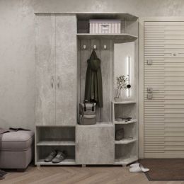 Прихожая Домино,(ш1402*г340*в2050мм) Ателье светлый