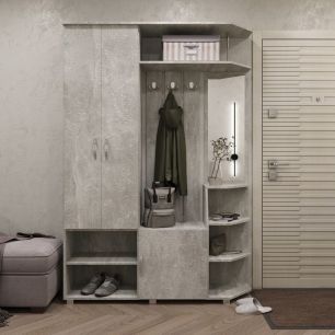 Прихожая Домино,(ш1402*г340*в2050мм) Ателье светлый